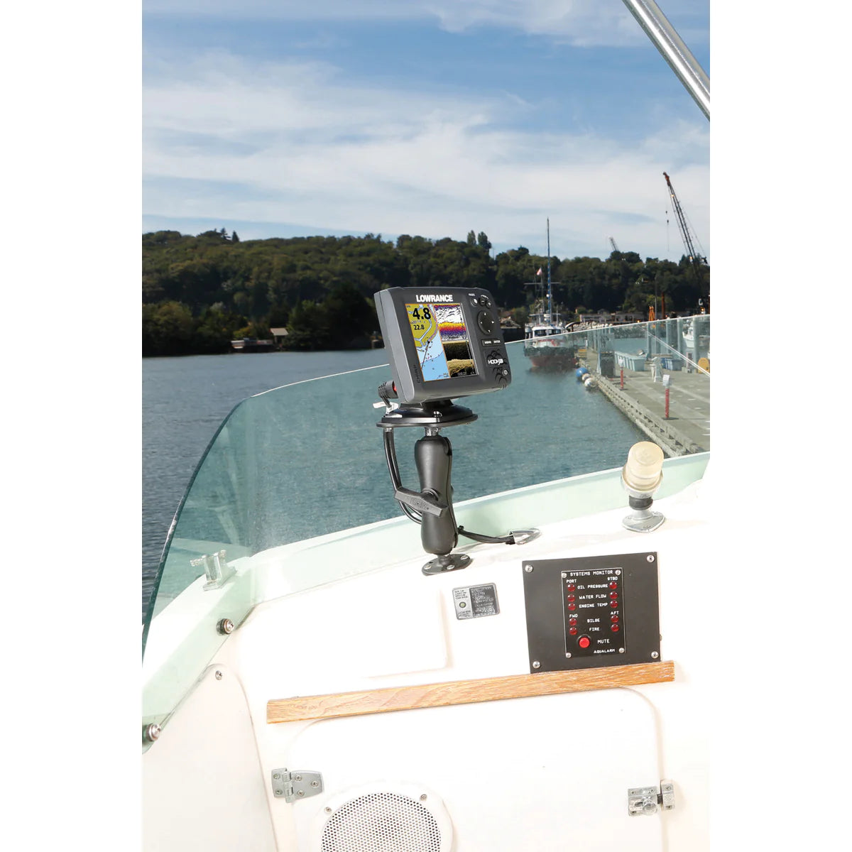 MONTURA RAM® HUMMINBIRD / LOWRANCE ELITE/MARK SERIES MONTURA PARA UNIDADES DE MENOS DE 10 LB.