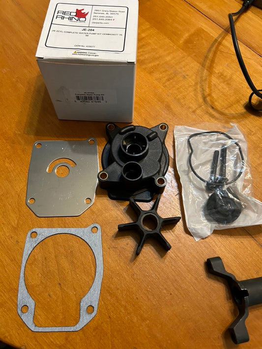 Red Rhino Direct OEM Replacement Water Pump Repair Kit for Johnson Evinrude 35-60 HP 2-Cylinder – OEM 439077 (USA-Made, Better Than OEM)