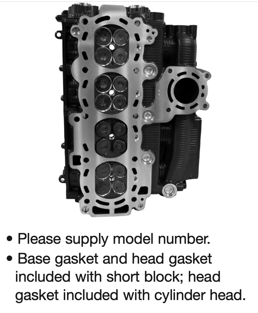 Yamaha F75-115HP 1.8L 4 Cyl Cylinder Head years 2014-2024