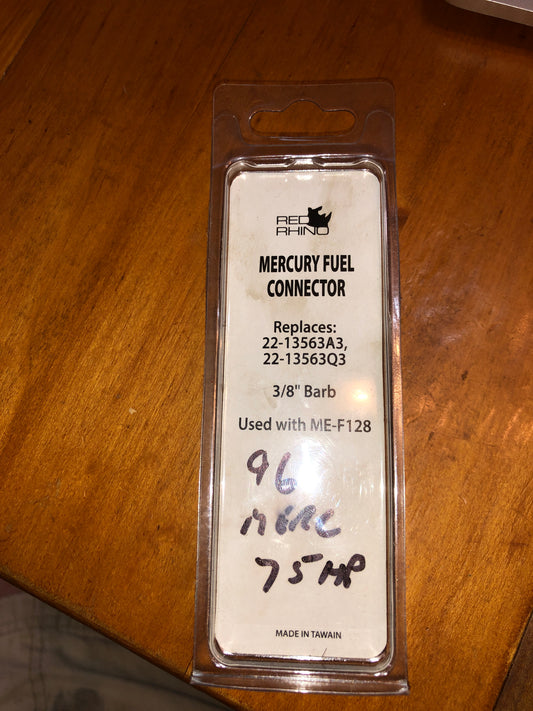 Conector de combustible Mercury 5/16" para manguera Mercury pieza # 22-13562T3