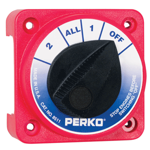 PERKO Compact Medium Duty Battery Selector Switch without key lock
