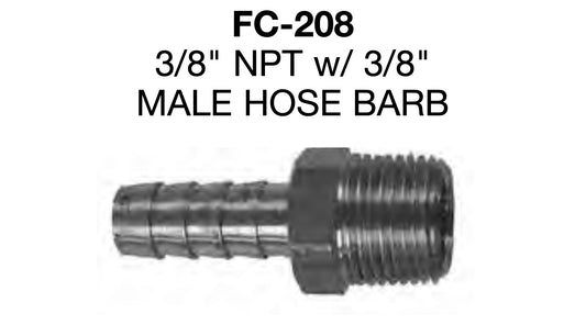 Universal 3/8" NPT with 3/8" (male) hose barb