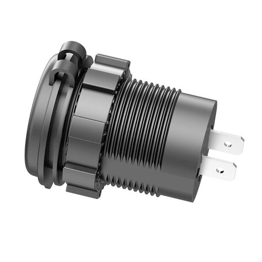 5V 2.1A impermeable puertos duales cargador USB adaptador de toma de corriente con pantalla de voltaje voltímetro para 12-24V coche barco motocicleta