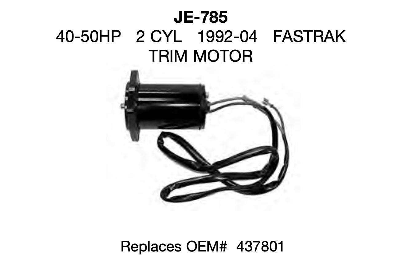 Johnson Evinrude 437801 fastrak trim motor 40-50HP 2 cylinder