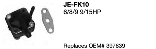 Johnson Evinrude 6-15HP Fuel pump OEM# 397839