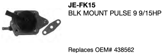 Johnson Evinrude 9.9-15hp block mount pulse fuel pump OEM# 438562