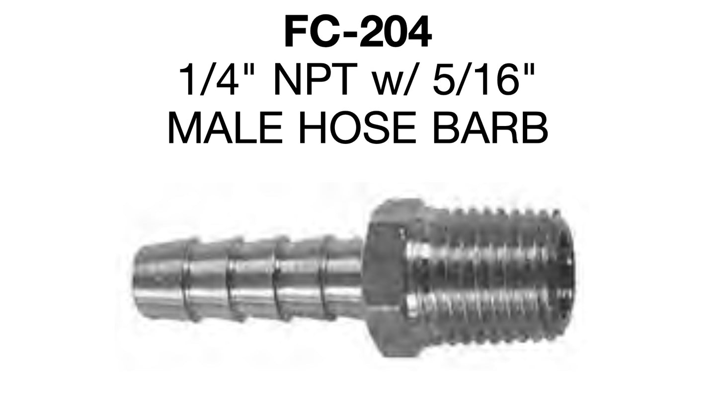 Mercury 1/4" NPT with 5/16" male Hose Barb fuel connector 22-63187