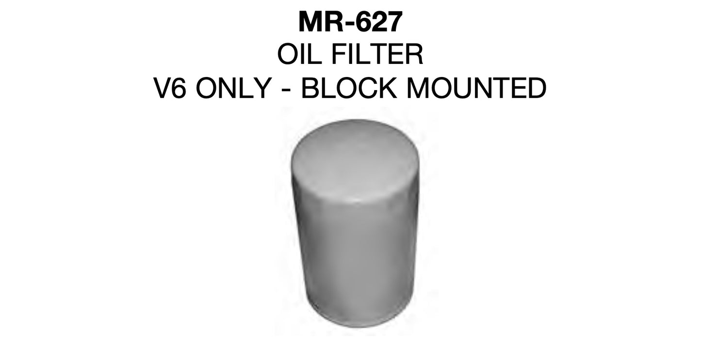 Filtro de aceite Mercruiser V6 solamente - Montado
