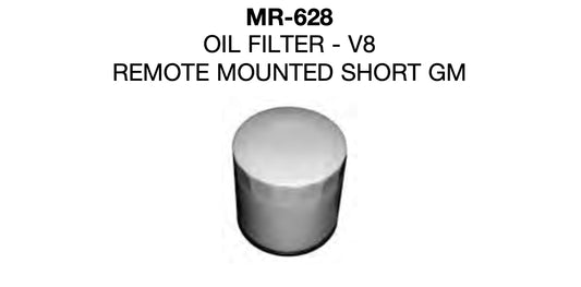 Mercruiser oil filter V8 oil filter remote mounted short GM