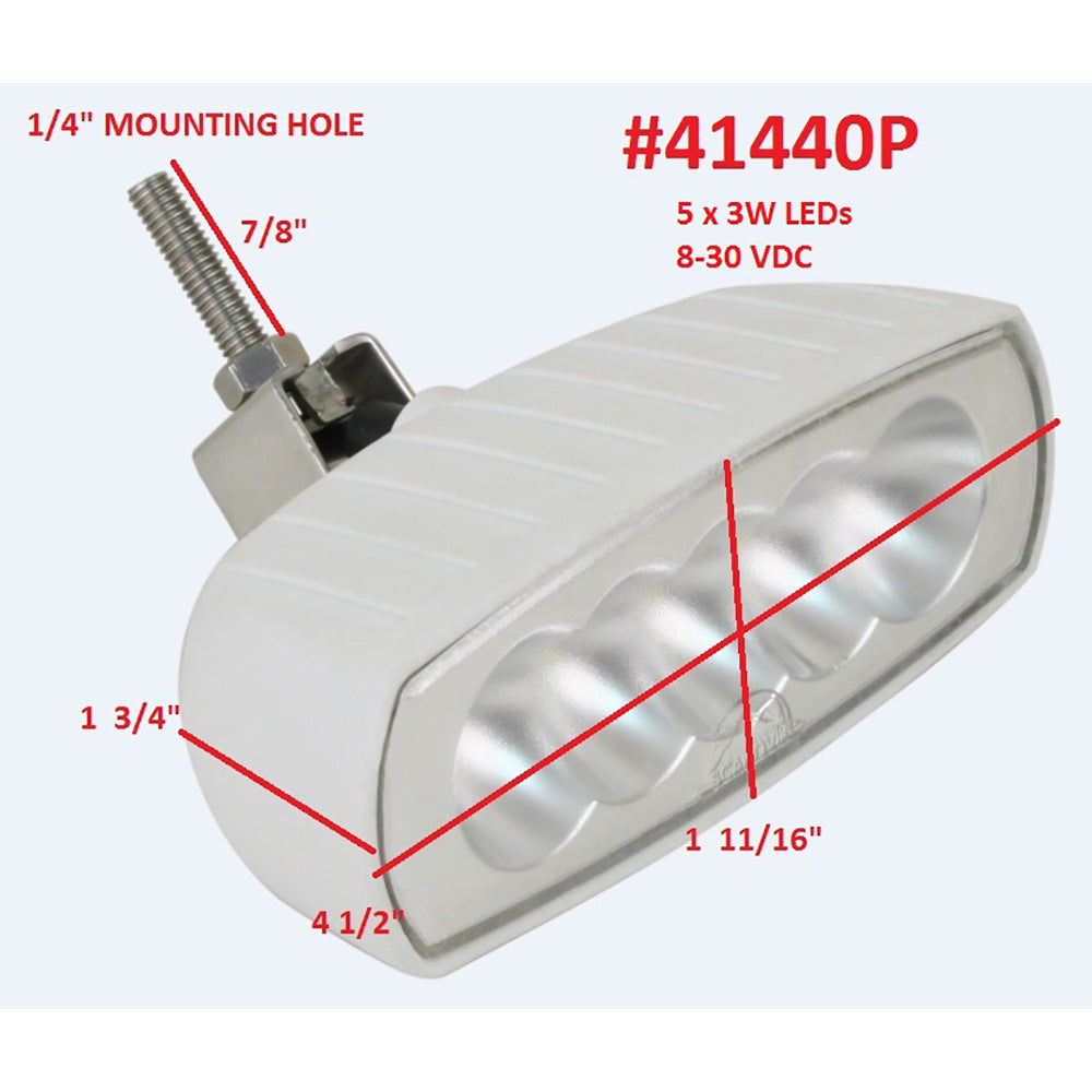 Luz esparcidora LED con montaje en soporte Scandvik - Blanco [41440P]