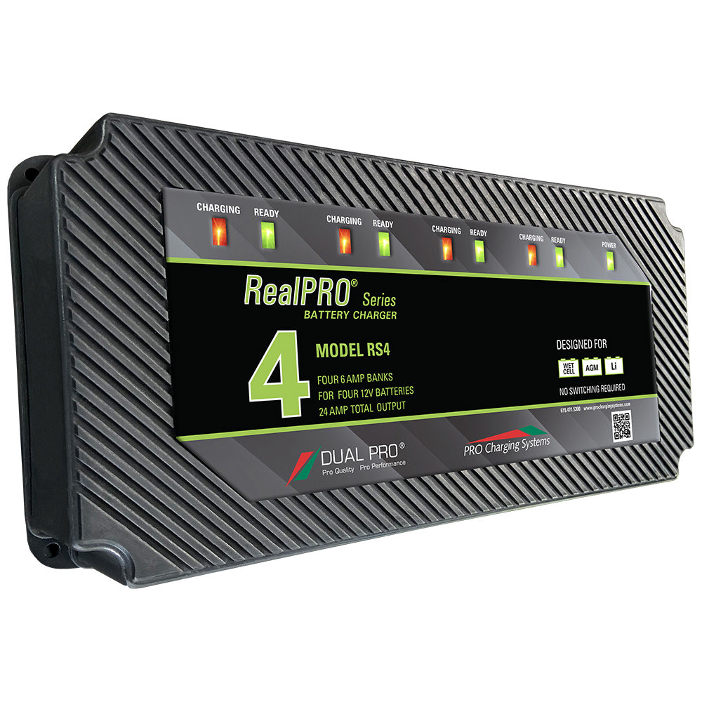 Cargador de batería Dual Pro serie RealPRO - 24A - 4 bancos [RS4]