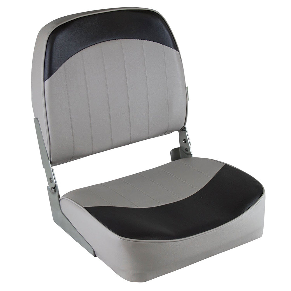 Asiento de pesca Wise Standard con respaldo bajo - Gris/Carbón [8WD734PLS-664]