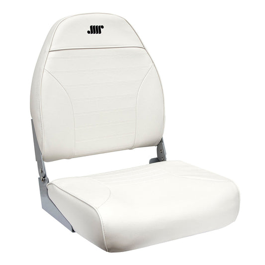 Asiento de pesca Wise Standard con respaldo alto - Blanco [8WD588PLS-710]