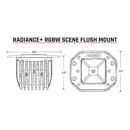 RIGID Industries Radiance Scene - RGBW - Montaje empotrado - Par [682153]