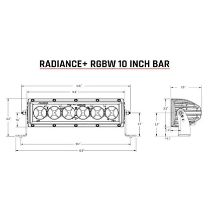 RIGID Industries Radiance + barra de luz de 10" - RGBW [210053]