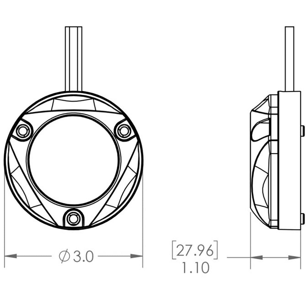 Lumitec Zambezi Mini luz subacuática de montaje en superficie - Espectro RGBW - PLI habilitado [101833]