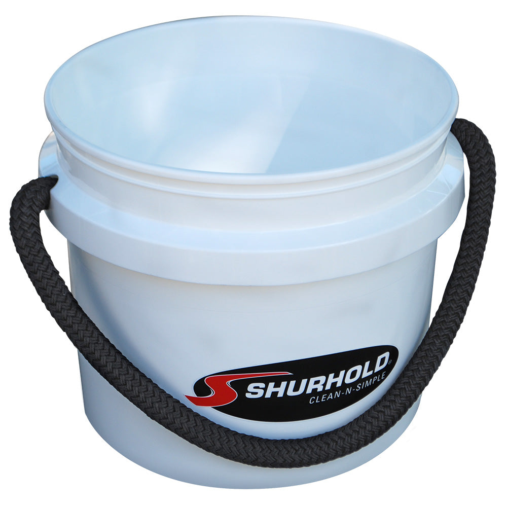 Shurhold Worlds Best Cubo con asa de cuerda - 3,5 galones - Blanco [2431]