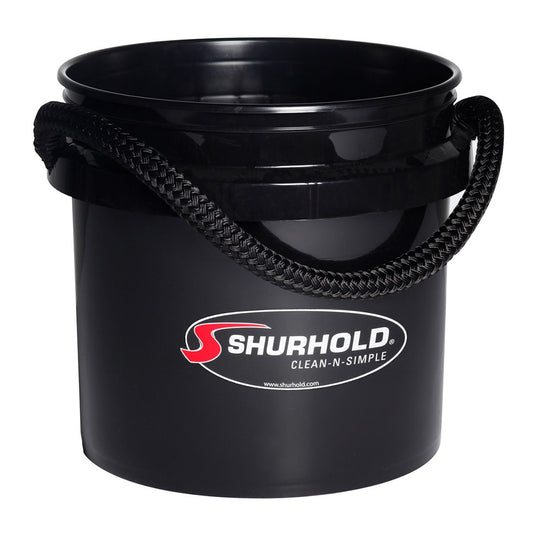 Shurhold Worlds Best Cubo con asa de cuerda - 3,5 galones - Negro [2432]