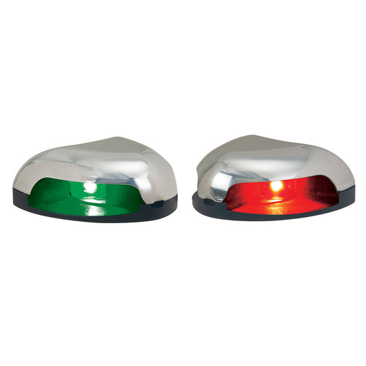 Luz lateral de montaje horizontal Perko rojo/verde - Par - Acero inoxidable [0626DP0STS]