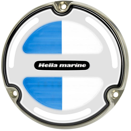 Luz subacuática Hella Marine Apelo A3 blanca/azul - Bronce - Lente blanca [016830001]