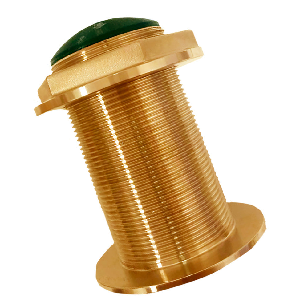 Echonautics Bronze Low-Profile Thru-Hull Medium-Frequency CHIRP Transducer - 600W, 18 Tilt, 80-130kHz [BT70MA600-18]