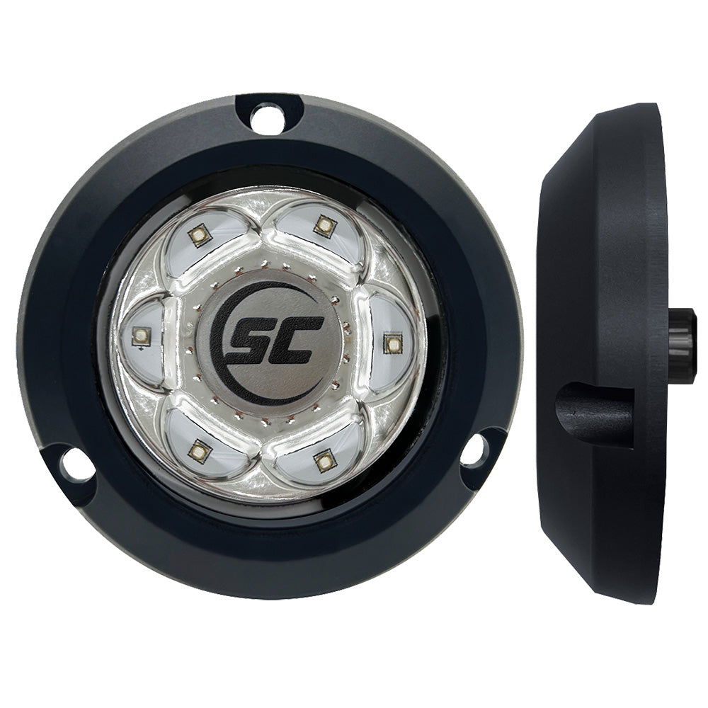 Luz subacuática de montaje en superficie compuesta de polímero serie Shadow-Caster SC2 - Gran blanco [SC2-GW-CSM]