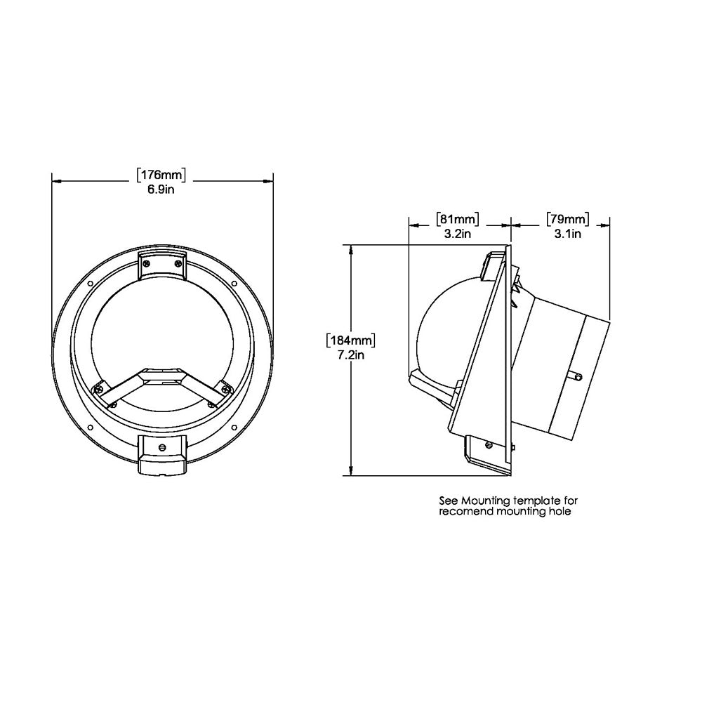 Ritchie BN-202 Navigator Compass - Bulkhead Mount - Black [BN-202]