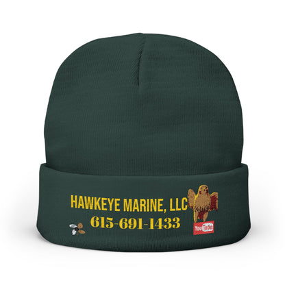 Embroidered Knit Beanie — Hawkeye Marine LLC Logo & Phone Number