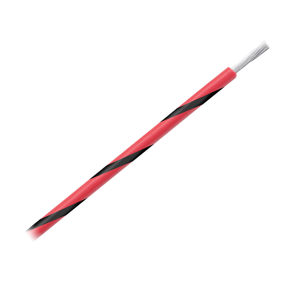 Pacer 14 AWG Gauge Striped Marine Wire 500' Spool - Red w/Black Stripe [WUL14RD-0-500]