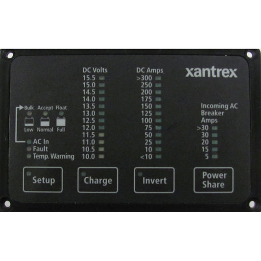 Panel remoto Xantrex Heart FDM-12-25, estado de la batería y control remoto del inversor/cargador Freedom [84-2056-01]