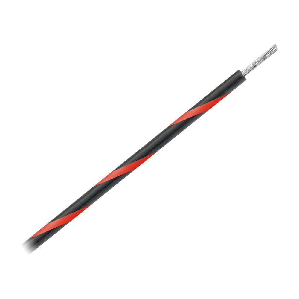 Pacer 14 AWG Gauge Striped Marine Wire 500' Spool - Black w/Red Stripe [WUL14BK-2-500]