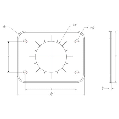 TACO Grand Slam 300 Universal Backing Plate f/GS-300  GS-390 - Pair [BP-0300BSY-1]