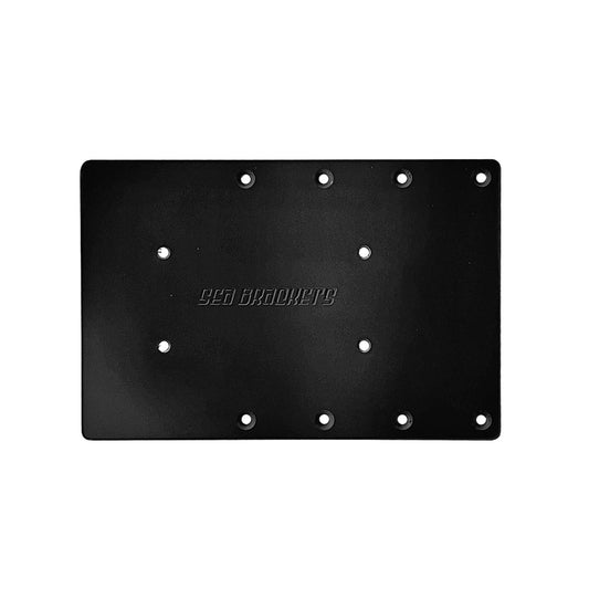 Sea Brackets 12" Straight Trolling Motor Plate f/Garmin Force Kraken - Black [SEA2313-BLK]