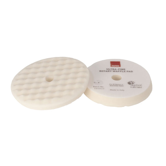 RUPES Velcro Waffle Ultra-Fine Polishing Foam Pad f/Rotary Polishers 200mm - White [9.WF200S]