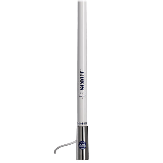 Scout Titan Series 4' White VHF Antenna 3dB Stainless Steel Ferule w/5M RG-58 Includes PL-259 [PF AN NVHF00044T]