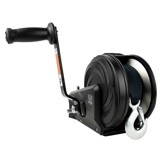 Powerwinch Select Series Winch 2,500lb, 2 Speed, 8" Crank Arm - Carbon Black [21400-W-2500-8-B-R]