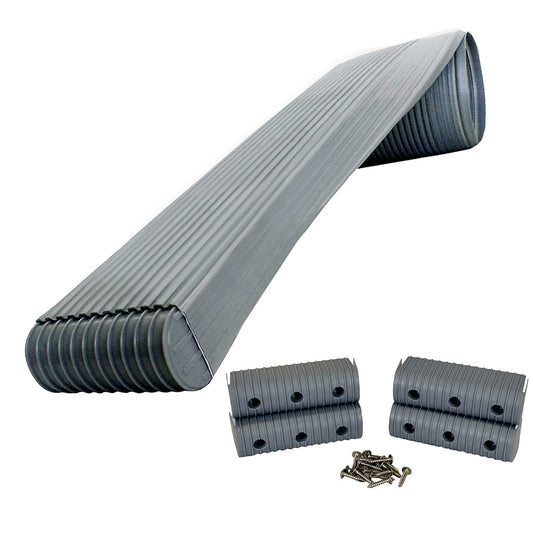 Caliber BunkWrap Kit - Grey 16' x 2" x 6" Roll + 4 Caps + HRDW Roll + 4 Endcaps  Stainless Steel Hardware [23052]