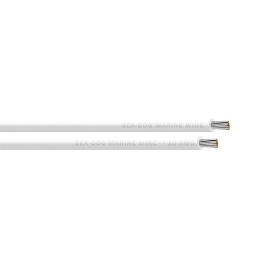 Sea-Dog 10 AWG White Primary Wire - 25' [8010050]