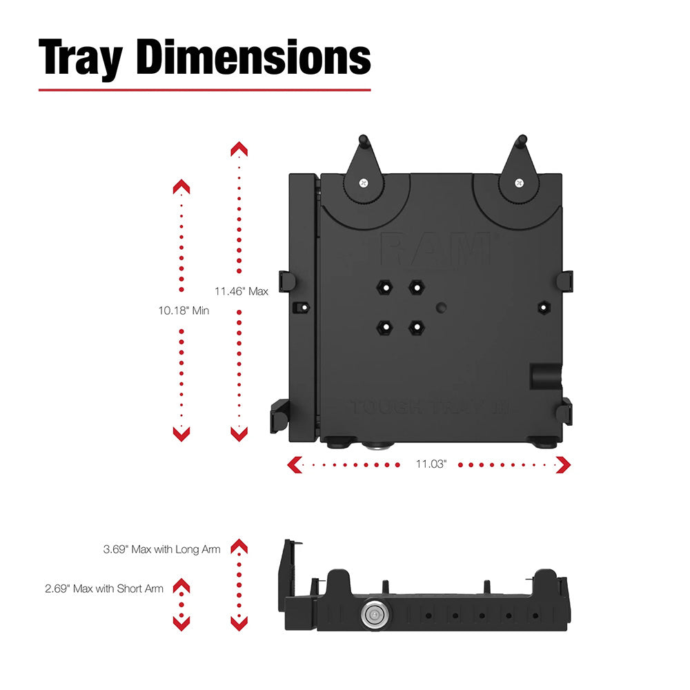 RAM Mount RAM No-Drill Universal Laptop Mount f/Heavy Duty Trucks [RAM-VB-168-SW3]