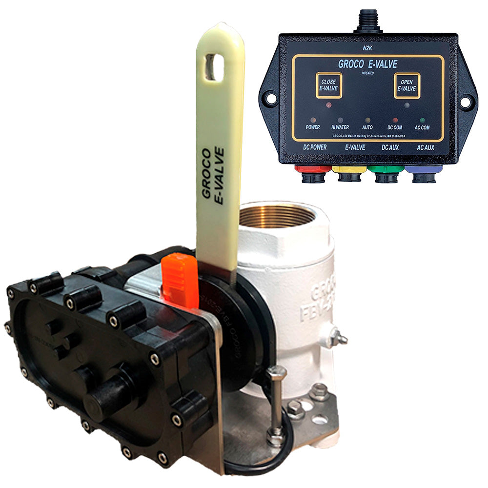 GROCO 3/4" E-Valve Kit - Bronze Electric Flanged Seacock - 24V [FBVED-750 24V]
