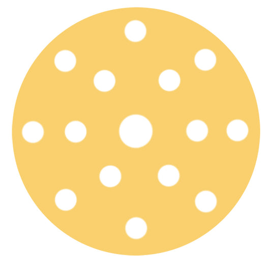 RUPES MULTIPURPOSE Paper Abrasive Discs 150mm (6") - 15 Holes - P40 Grit *Box of 50pcs [9.45PD040]