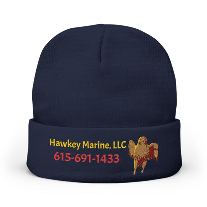 Embroidered Knit Beanie — Hawkeye Marine LLC Logo & Phone Number