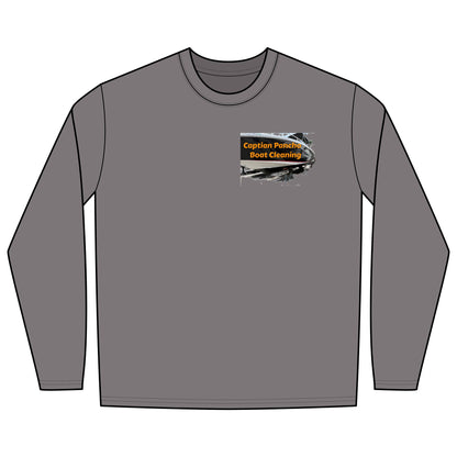 Boat Service Long Sleeve Tee — 'Boat Service Nashville, TN' Sunset Back Graphic