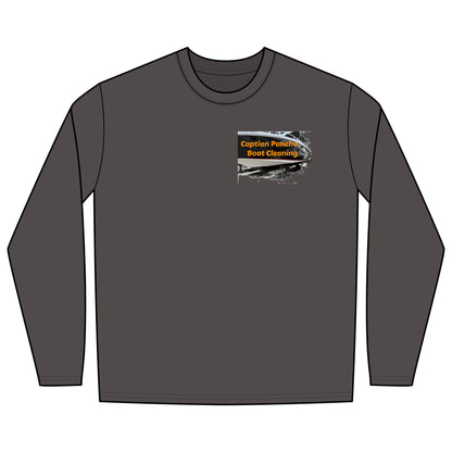 Boat Service Long Sleeve Tee — 'Boat Service Nashville, TN' Sunset Back Graphic