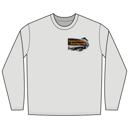 Boat Service Long Sleeve Tee — 'Boat Service Nashville, TN' Sunset Back Graphic