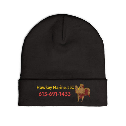 Embroidered Knit Beanie — Hawkeye Marine LLC Logo & Phone Number