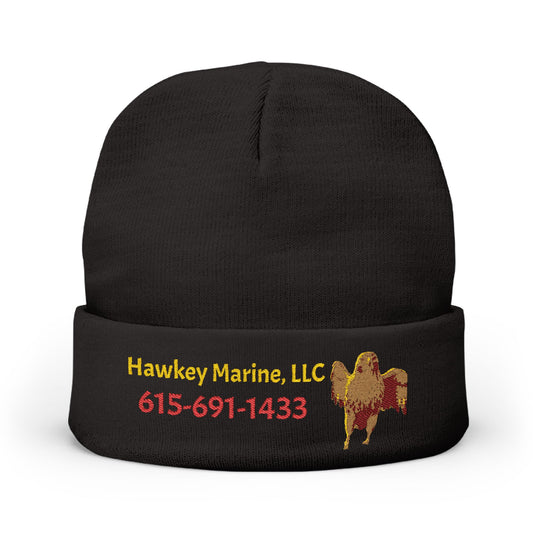 Embroidered Knit Beanie — Hawkeye Marine LLC Logo & Phone Number