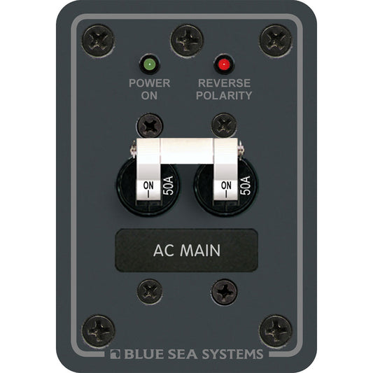 Panel de disyuntor principal solo CA Blue Sea 8079 - Interruptores blancos [8079]