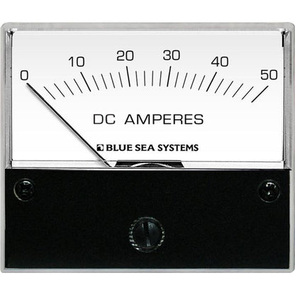 Amperímetro analógico de CC Blue Sea 8022 - 2-3/4 caras, 0-50 AMP CC [8022]