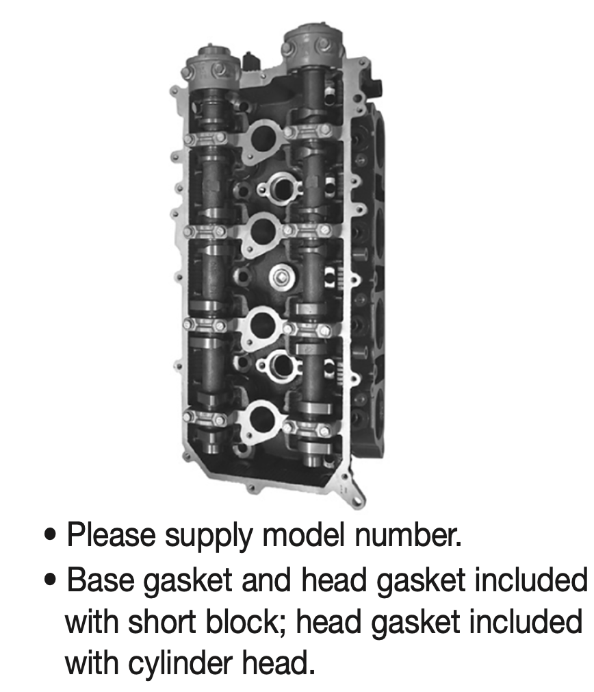 Yamaha F150-200HP 2.8L 4 Cyl Cylinder Head years 2012-2024